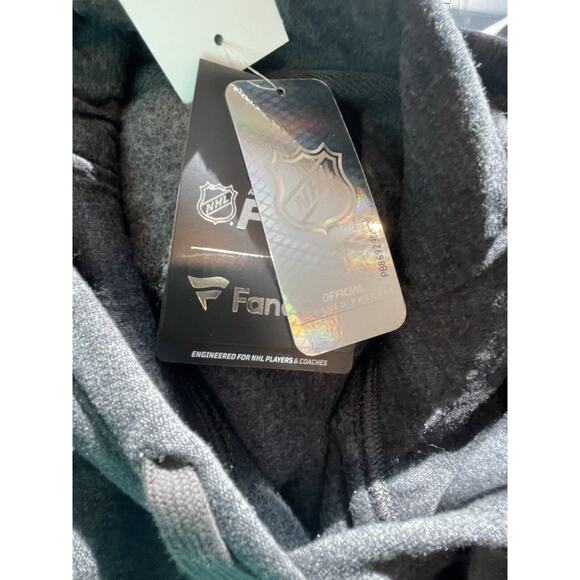 NHL Seattle Kraken Dark Gray Pullover Hoodie Small 🔥NEW🔥Fanatics Authentic Pro - Picture 7 of 9